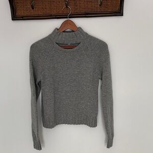 50 cashmere/50 wool grey women’s sweater by Equipment.